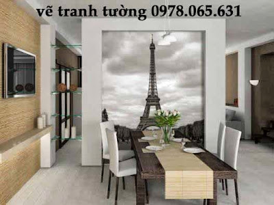 vẽ tranh tường phòng khách vẽ tranh tường phòng bếp