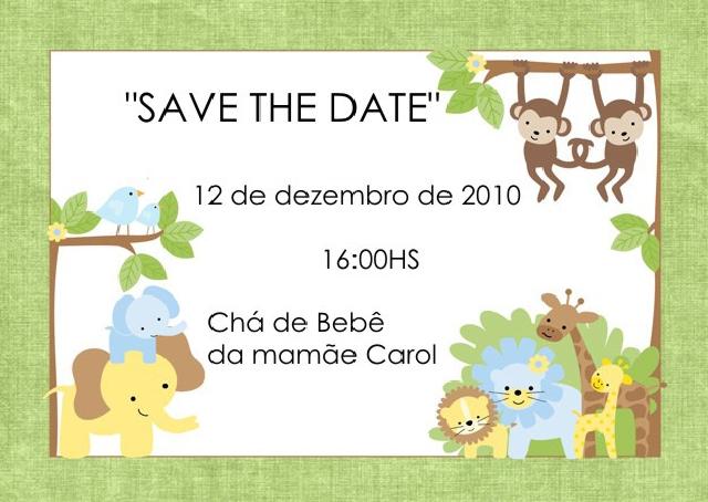save the date cha de fraldas