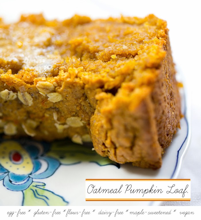 Oatmeal Pumpkin Bread for Fall. Vegan Recipe