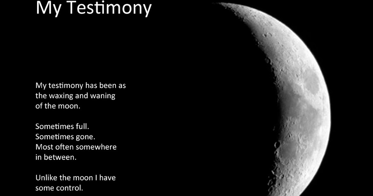 LDS Poetry by Loretta Harbertson My Testimony