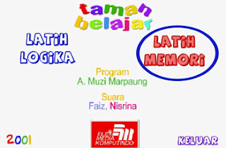 Pilihan menu yang disediakan Latih Logika dan Latih Memori Games_menu_options