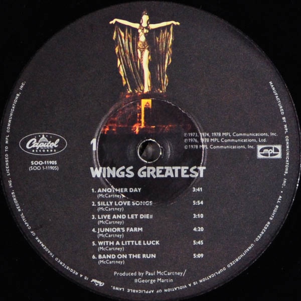 The Hideaway Greatest "Greatest Hits" Albums WINGS GREATEST [1978]