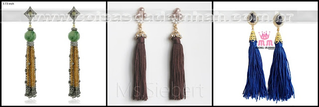 tassel franja brinco tassel franja brinco moda outono inverno 2012 primavera verão 2013