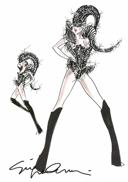 Giorgio Armani costume designs for GAGA