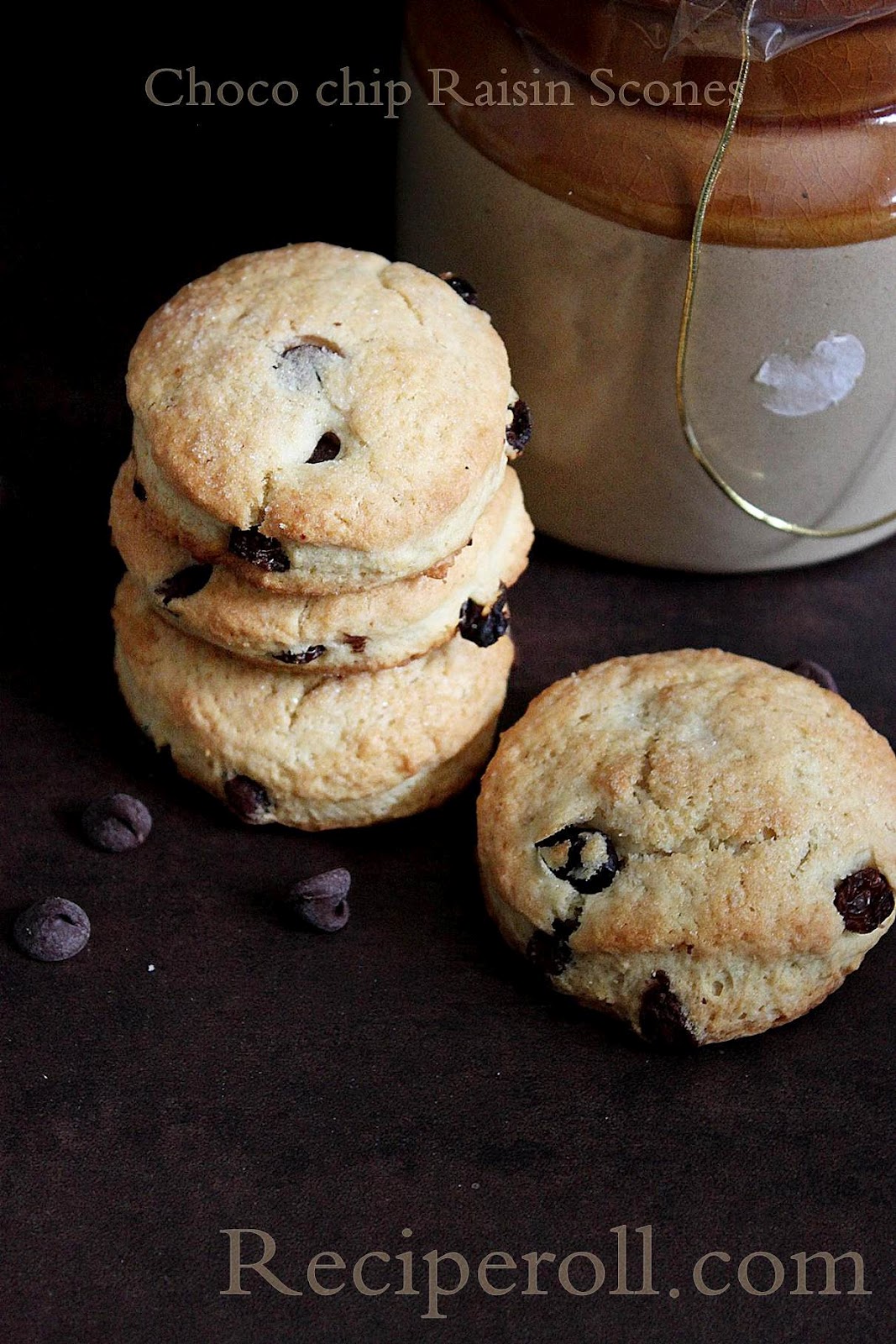 Chocolate chip Raisin Scones Raisin Biscuits