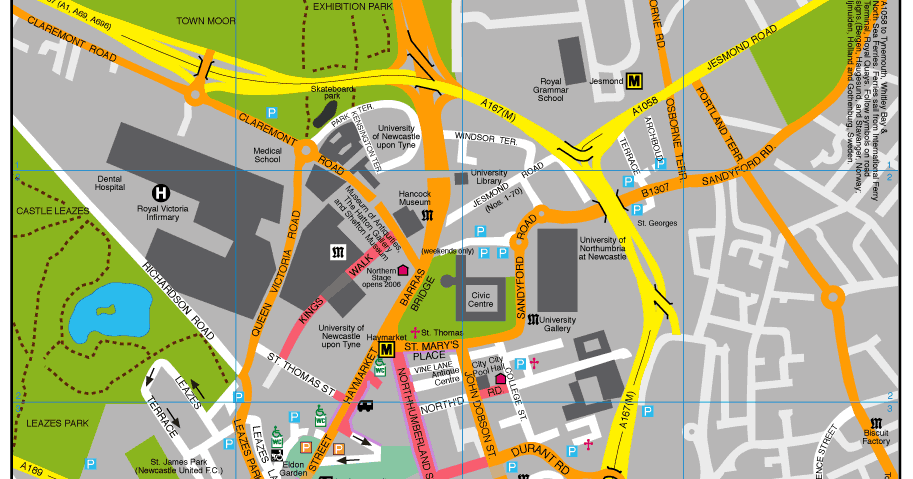 Pdf map Newcastle UK