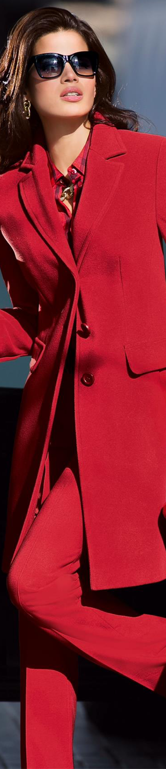 MADELEINE Red Coat and Trousers