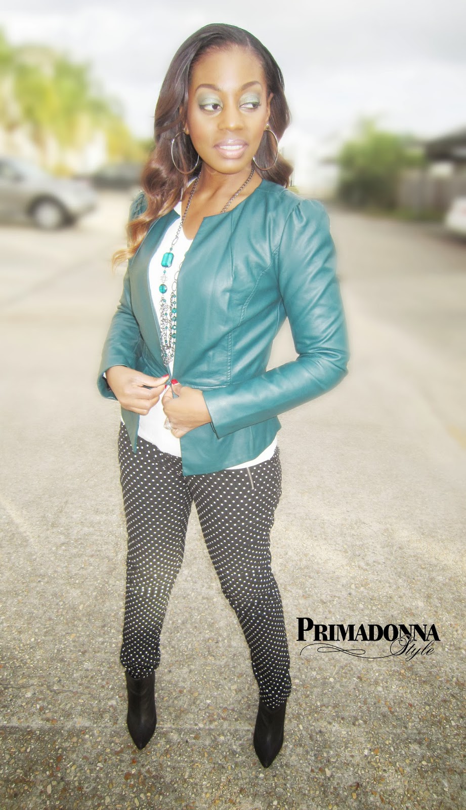 Primadonna Style Work Week Chic Black, White, & Teal All Over...