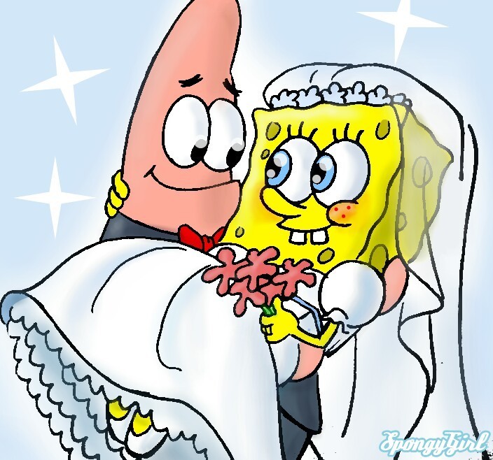So sweet, Patrick Star and Spongebob Squarepants Wedding.