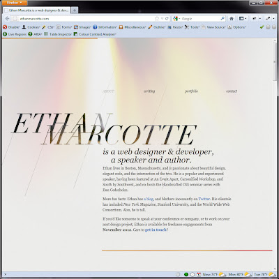 Screen shot of http://ethanmarcotte.com/.