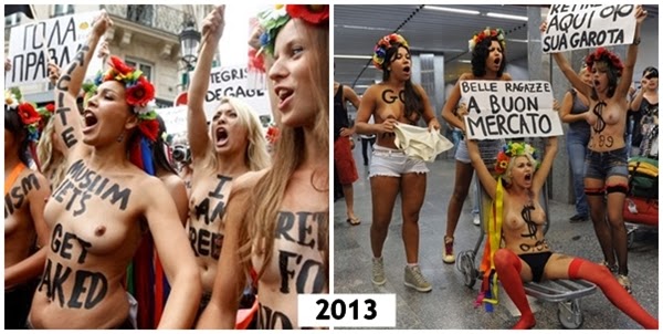 Mulheres protestando atualmente femen feminismo 2013