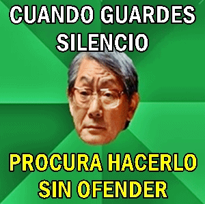 meme silencio ofender