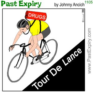[CARTOON] Tour de Lance. cartoon, celebrity, drugs, rides, spoof, sports