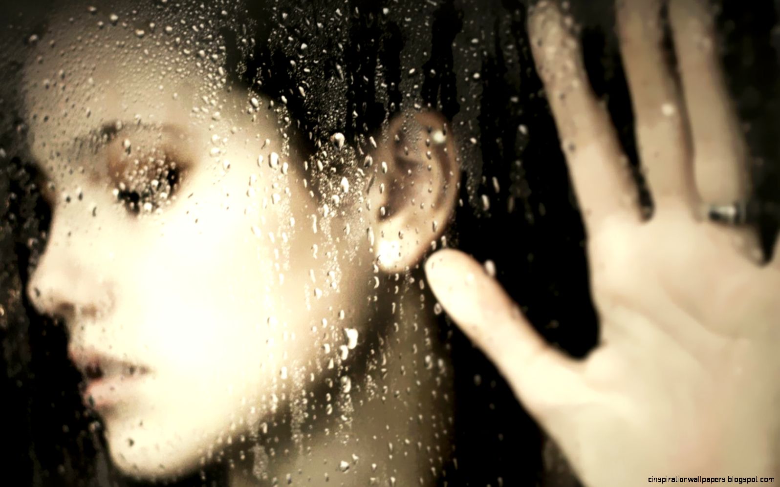 Beautiful Girl in Gloomy Mood Is the Heavy Rain Falling for You Beautiful Girl in Gloomy Mood Is the Heavy Rain Falling for You