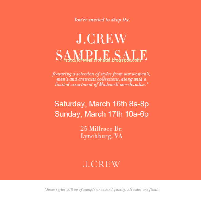 J.Crew Aficionada J.Crew Sample Sale {Lynchburg, VA}