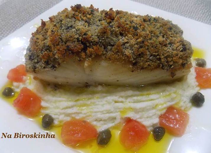 Bacalhau Riberalves com Crosta de Azeitonas Pretas Na Biroskinha