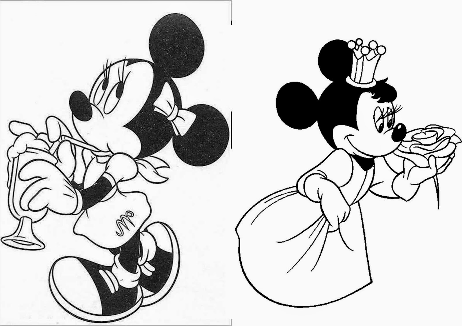 colorindo com as lembrancinhas rcbx desenhos para colorir minnie disney