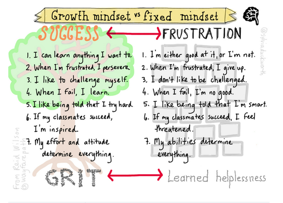 curriculum and instruction blog growth mindset vs fixed growth mindset vs fixed mindset chart