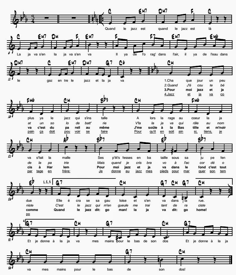 Partition batterie le jazz et la java