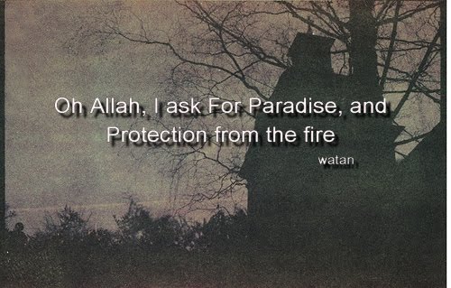 Oh Allah, I ask For Paradise, and Protection from the fire