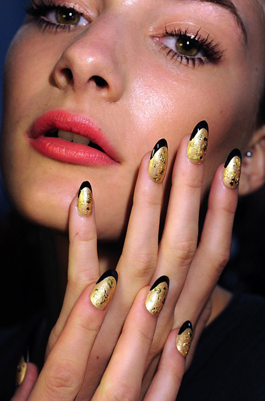 hot new nail trends 2012. love this look it is SO cute!!!! i got a simular