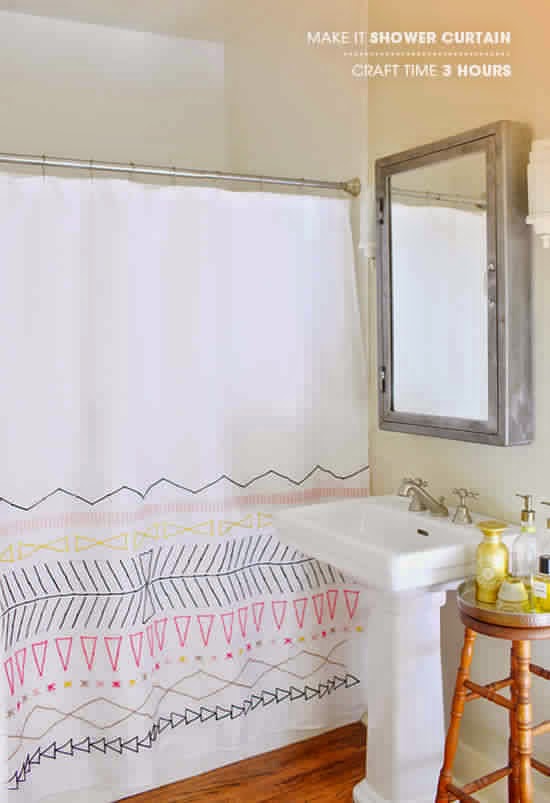 10 DIY shower curtains (sew and no sew)