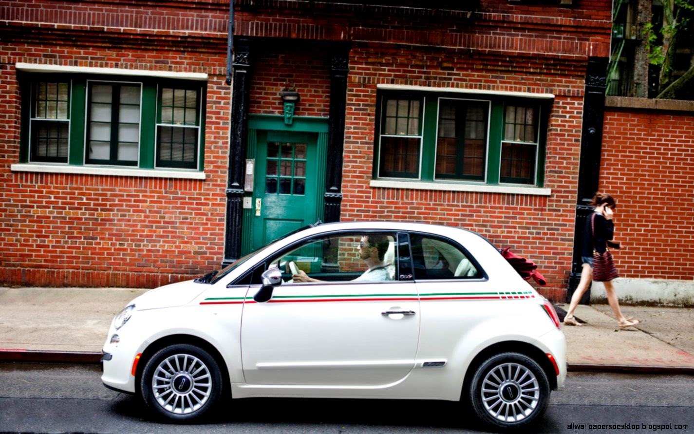 Fiat 500l White View Side All Wallpapers Desktop