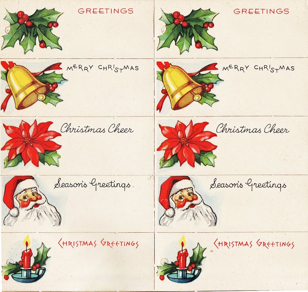 Oh, by the way&hellip;: Vintage Holiday Cards and Tags