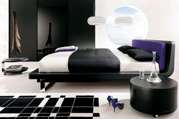 innenarchitektur design: Schlafzimmer schwarz weiß