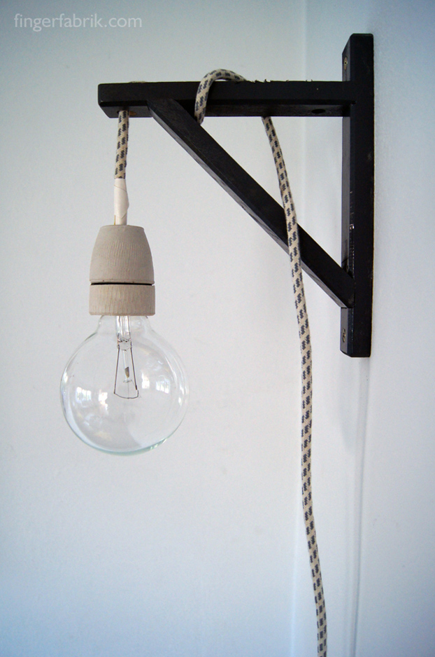 DIY Cable Lamp from a Valter Shelf Holder Get Home Decorating