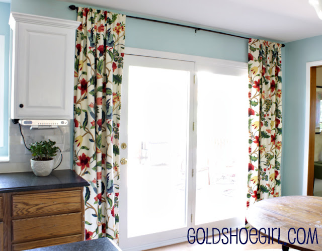 Gold Shoe Girl New Kitchen Curtains And Tutorial