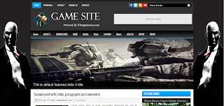 Games Site B template Design For Game Related Blog's