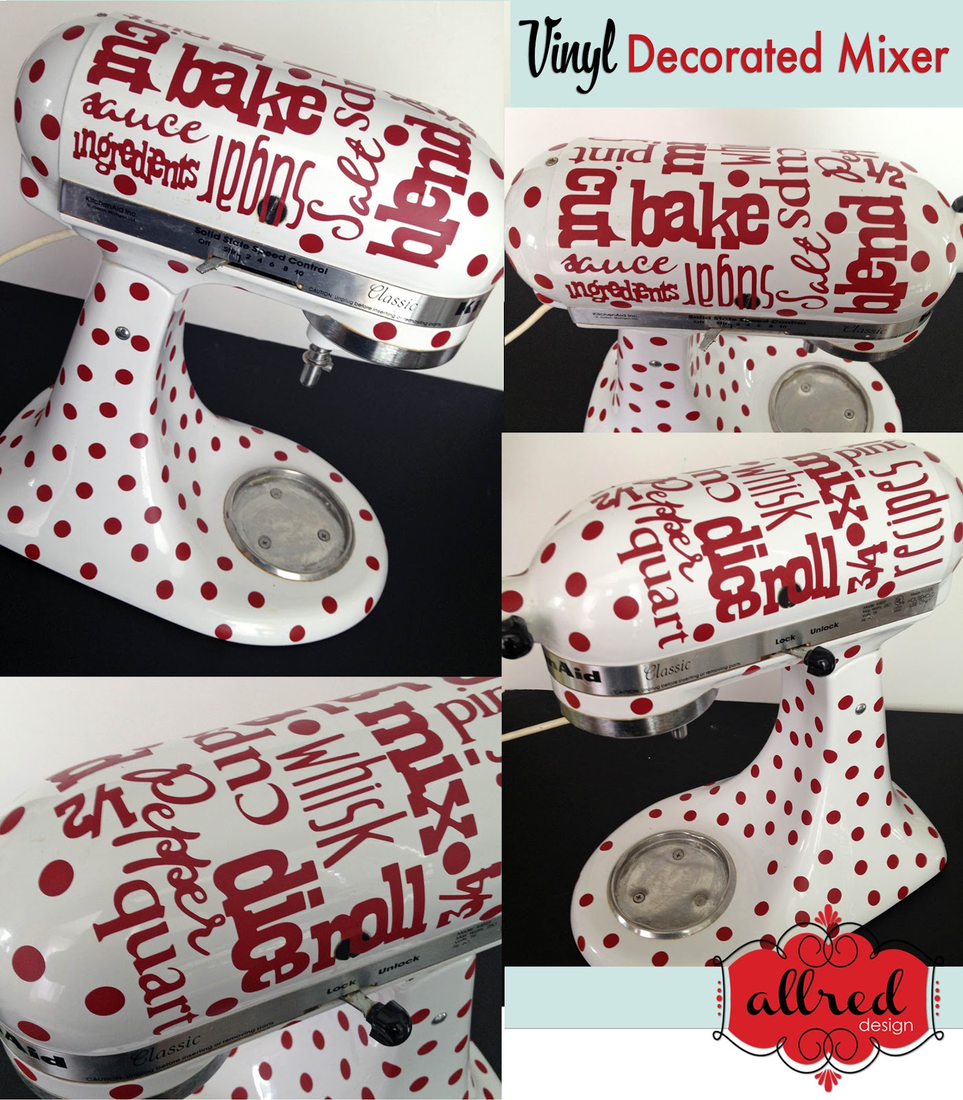 Allred Design Blog Vinyl Dotted Mixer + Giveaway