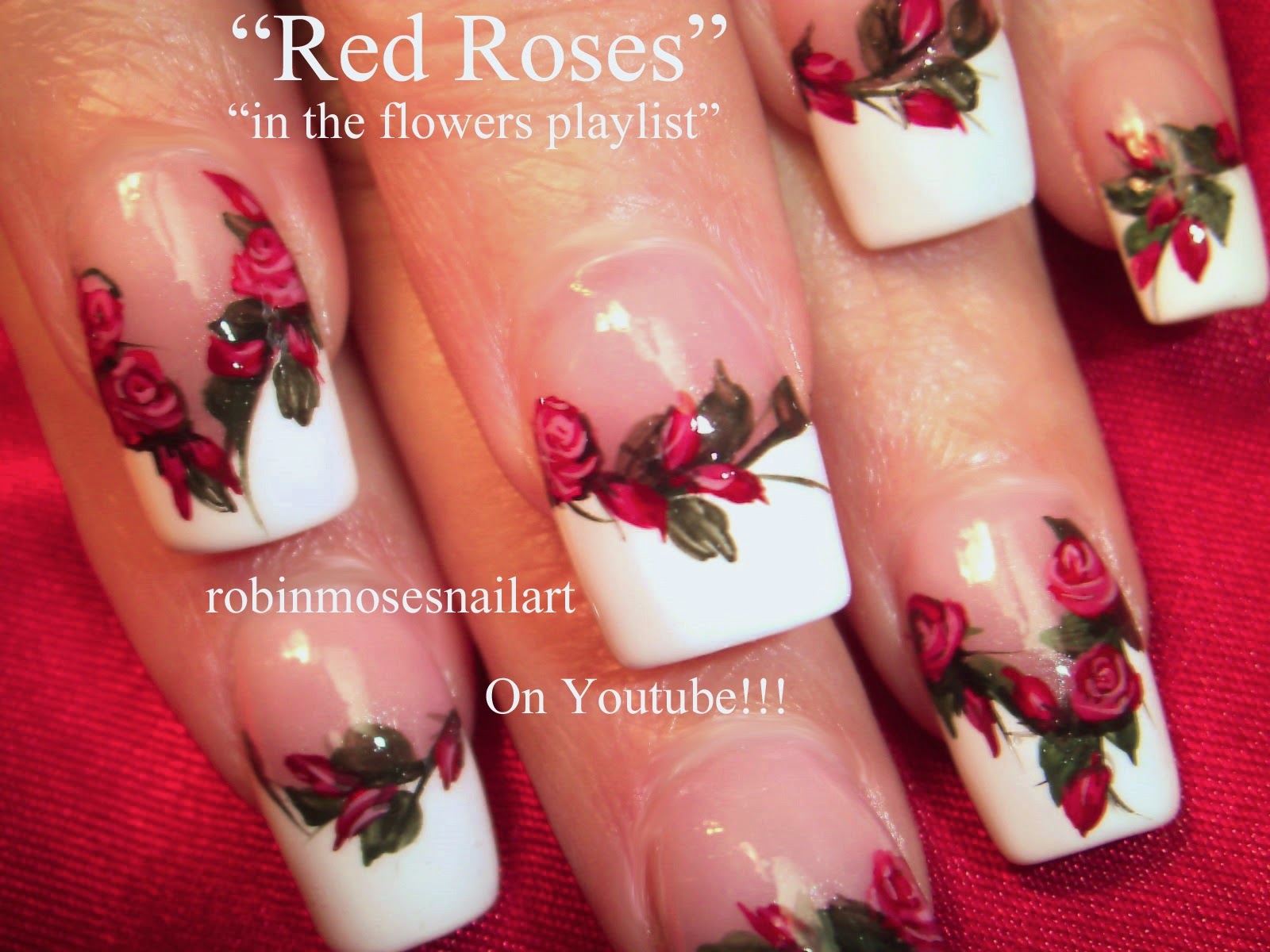 Red and White Acrylic Nail Designs - wide 6
