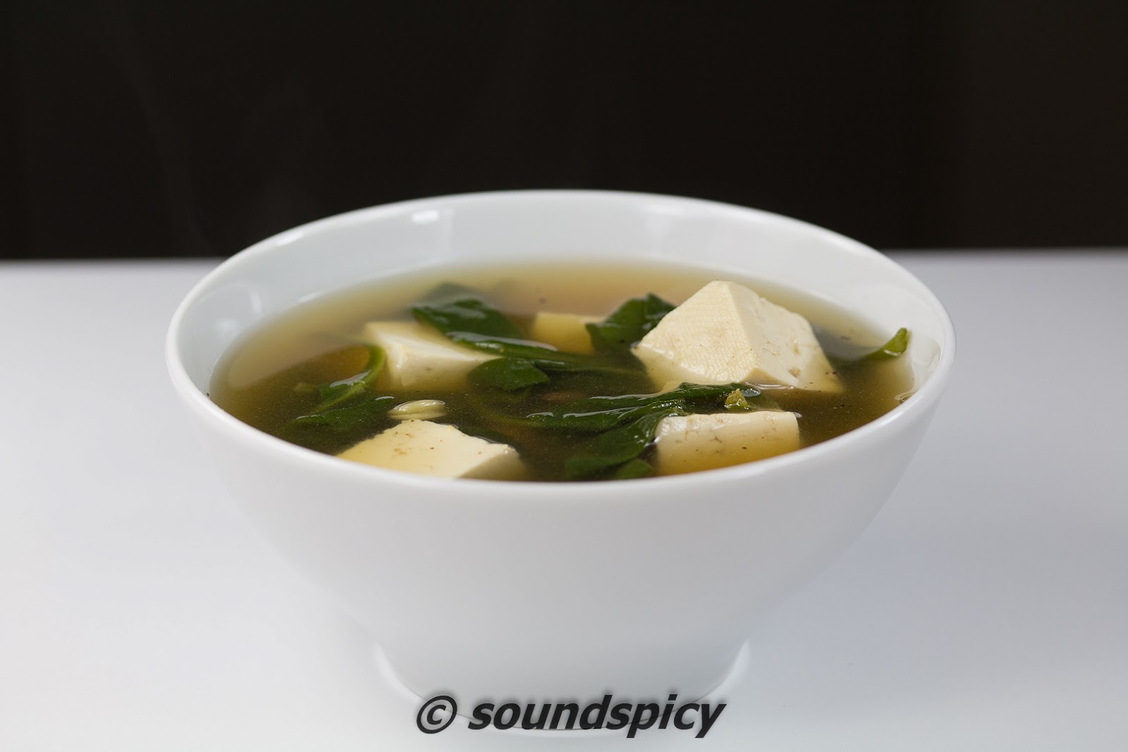 Spinach Tofu Soup Sound'spicy