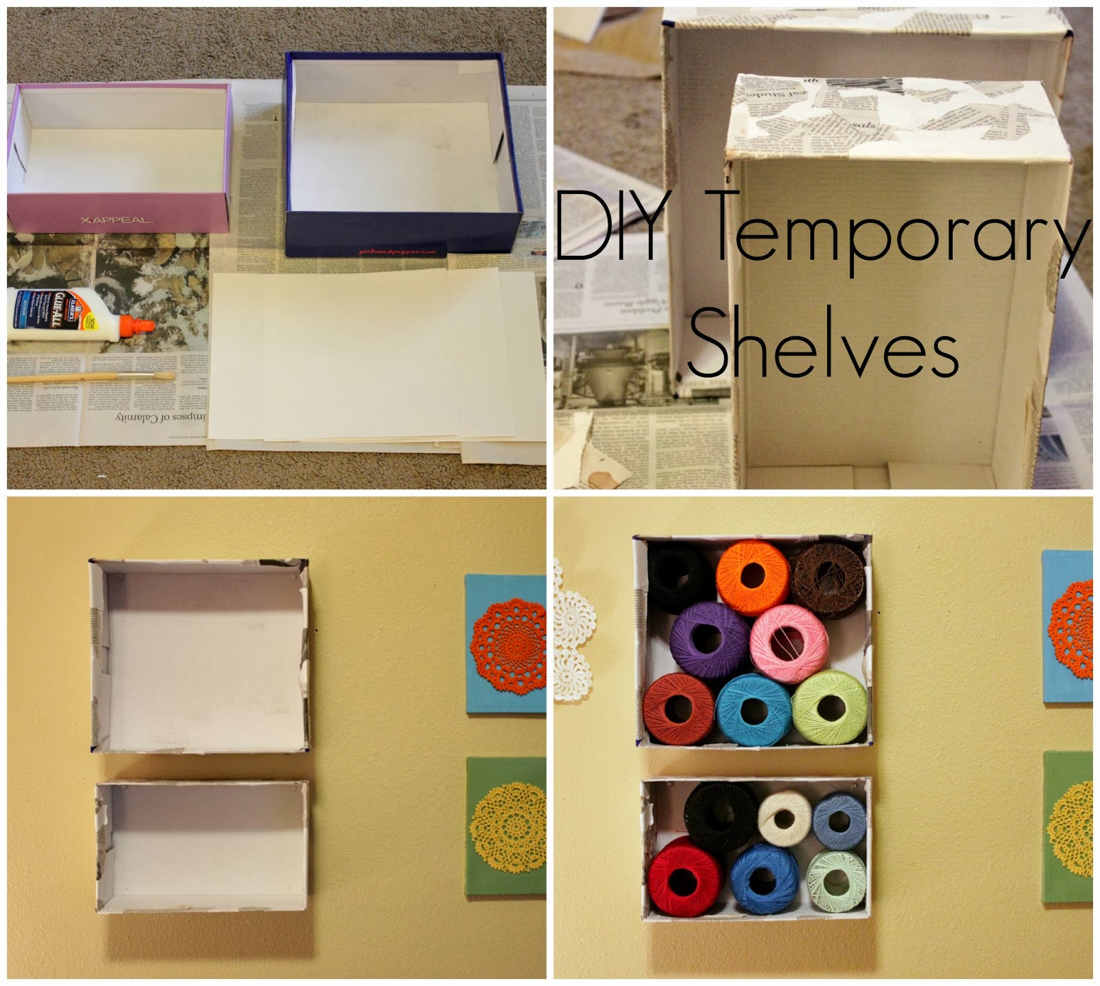 DIY Temporary Shelves Melmaria Designs DIY Temporary Shelves