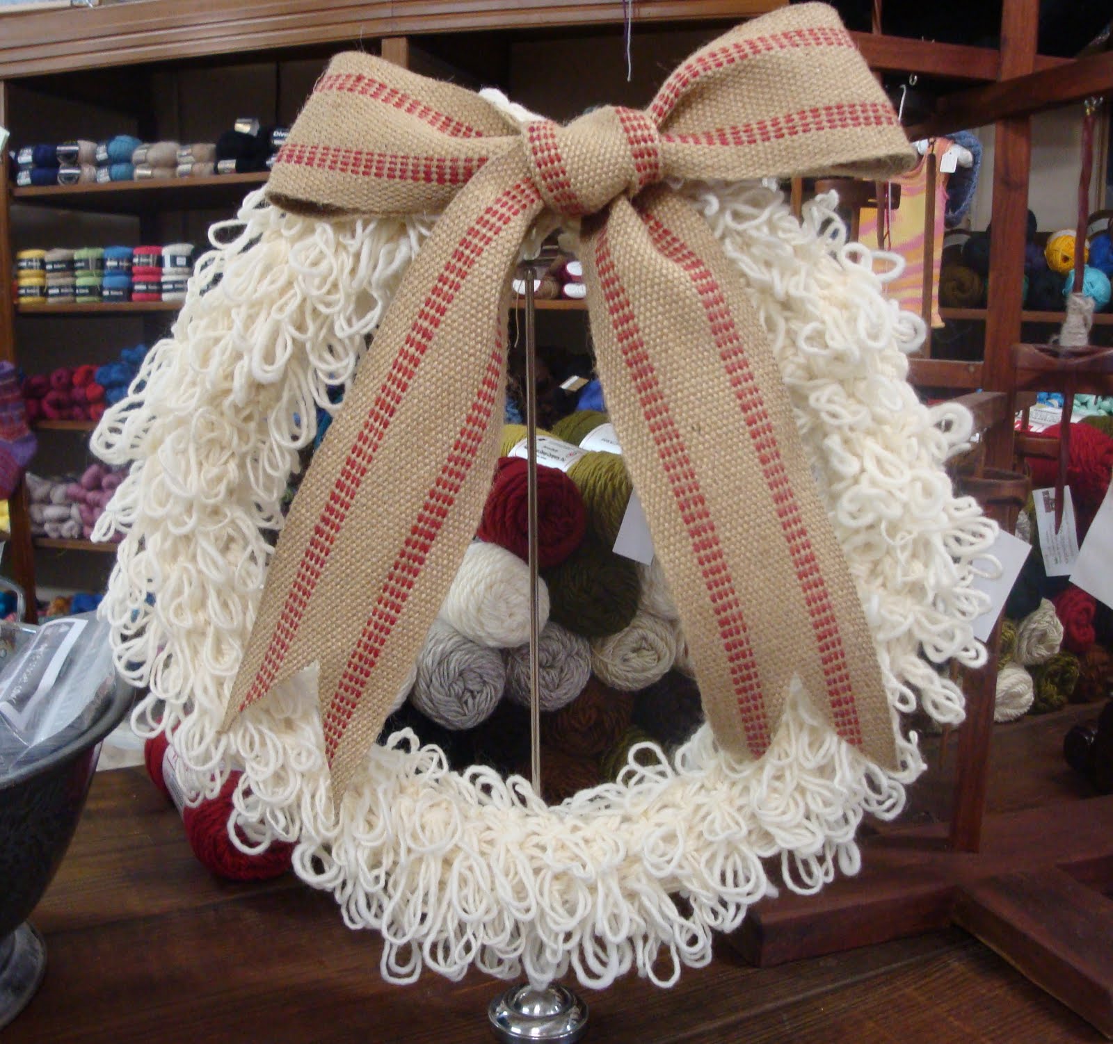 WC Mercantile: Knitted Christmas Wreath