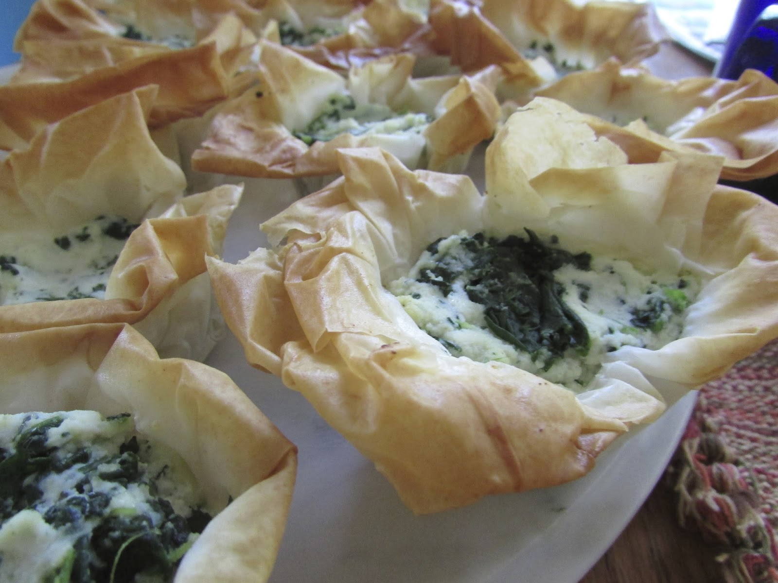 Snozzberry Pie SpinachRicotta Phyllo Cups