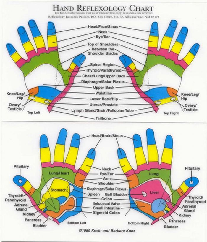 Hand Acupuncture Points Chart