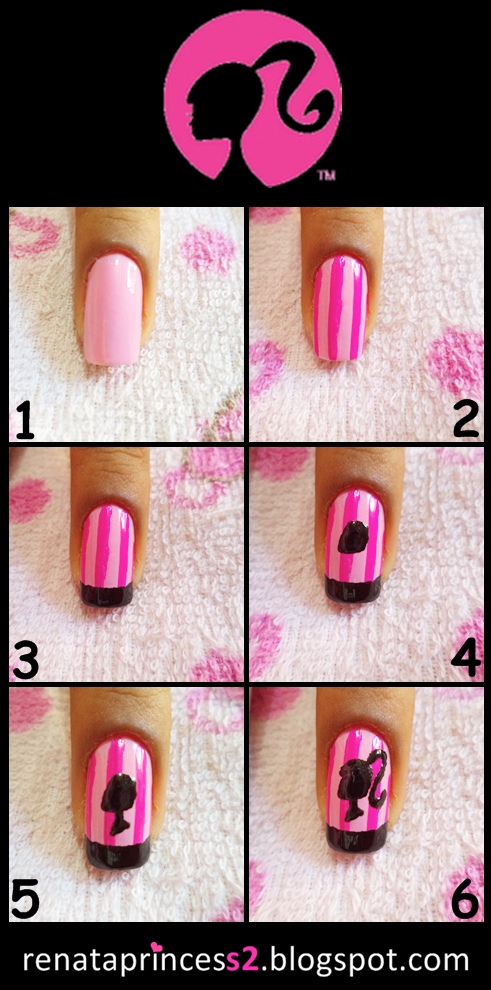 Tutorial de desenho nas unhas com BARBIE (5 ideias fáceis!)💅, Barbie  Vlogs