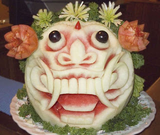 Tỉa khắc dưa hấu nghệ thuật - H&igrave;nh ảnh đẹp