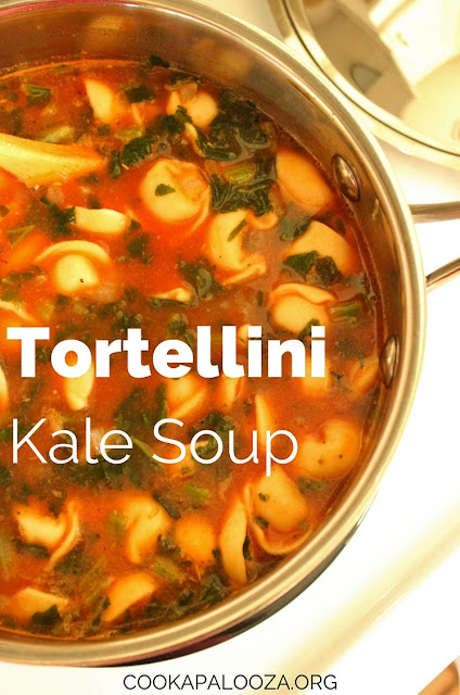 Tortellini Kale Soup with a Minestrone Style Broth