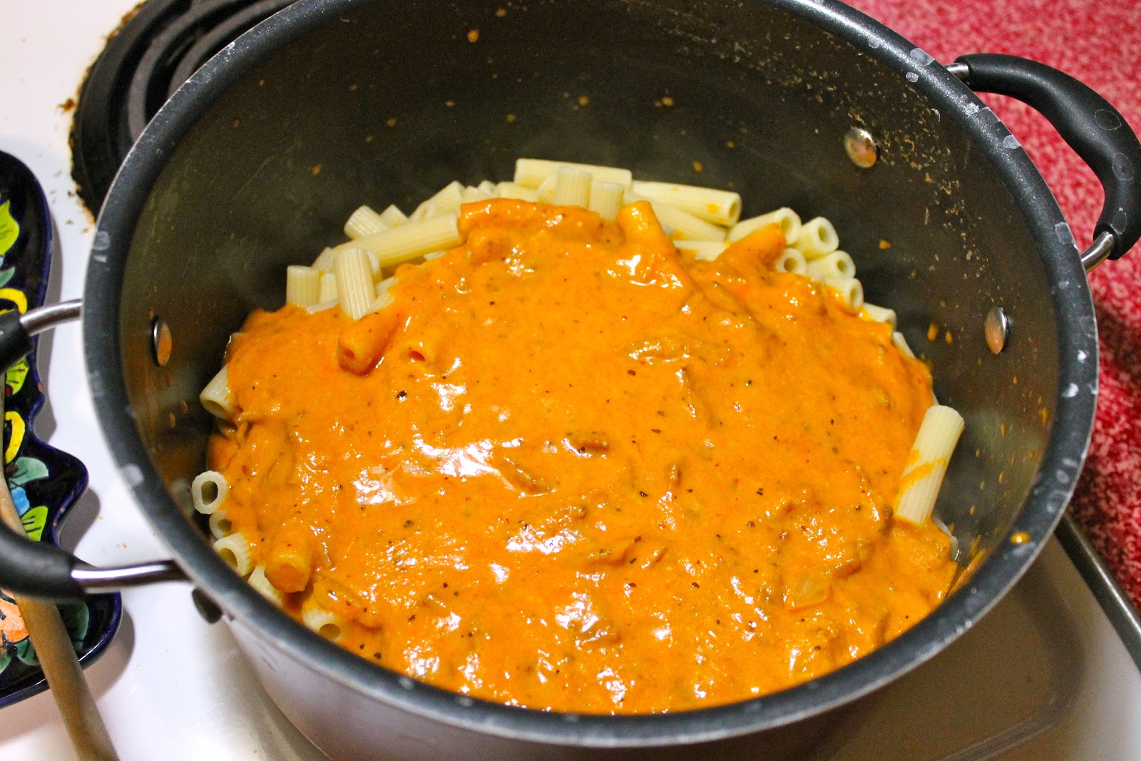 Bossy Italian Wife Quick Fix Rigatoni w/ Bacon Vodka Sauce