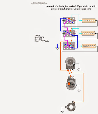 Hermetico Guitar: Wiring DIY: 3 single coils in series ... hsh wiring typical 