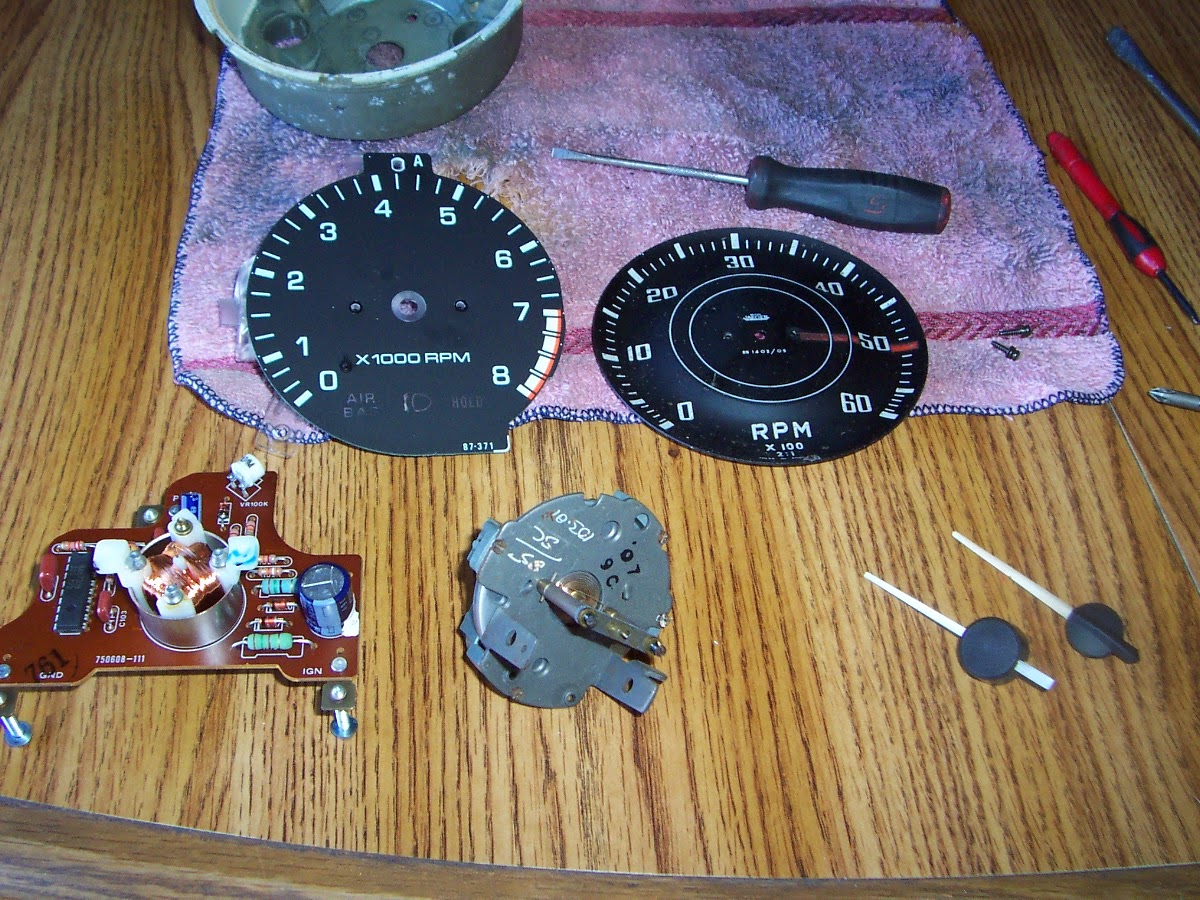 Eric's Garage TR3A Retrofitted Jaeger Tachometer