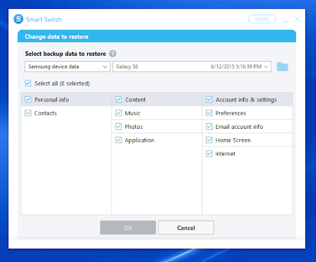Come fare backup Samsung Galaxy S6 con Smart Switch PC