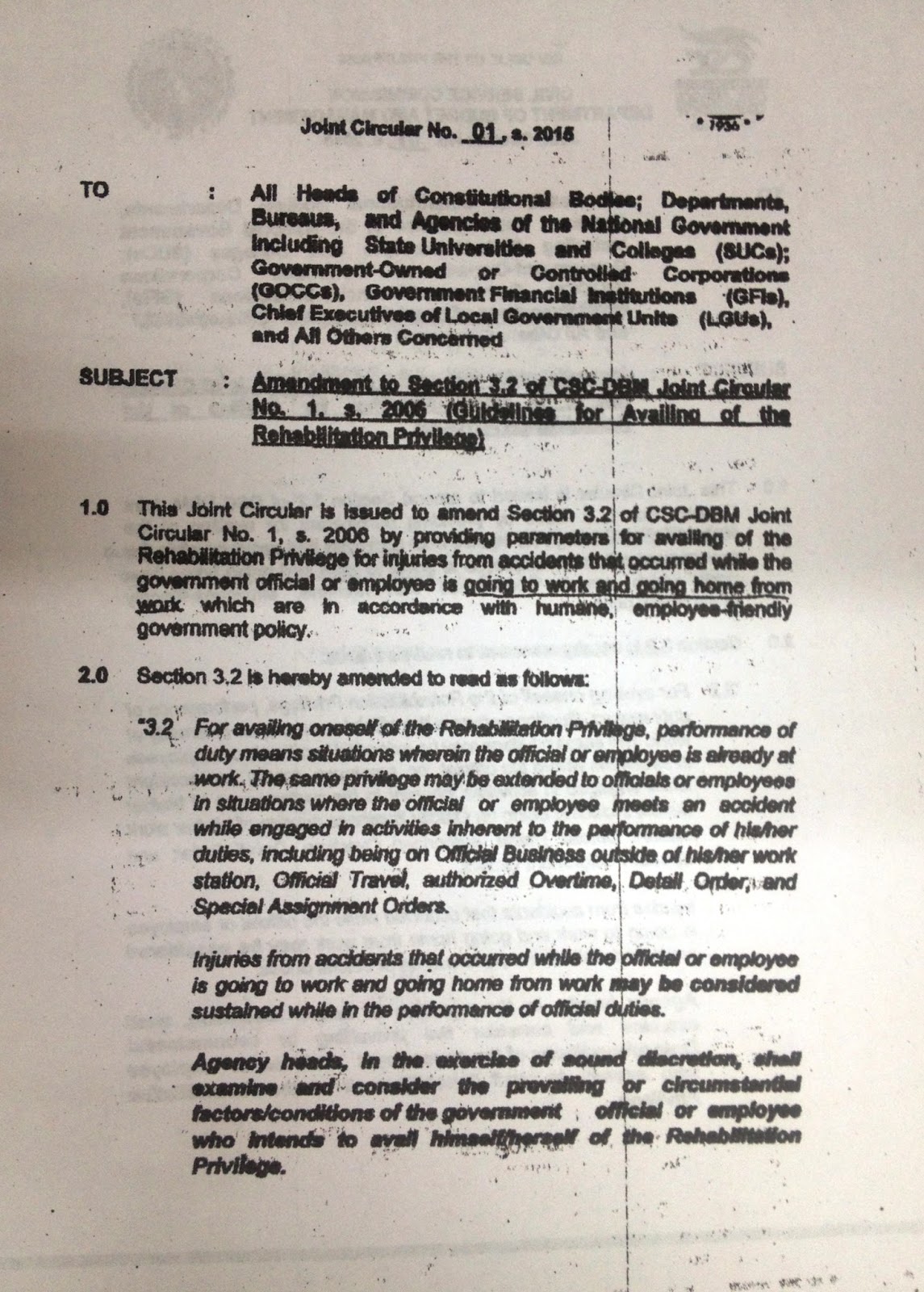 Department of Education Manila DM 410, 2015 CSCDBM Joint Circular No