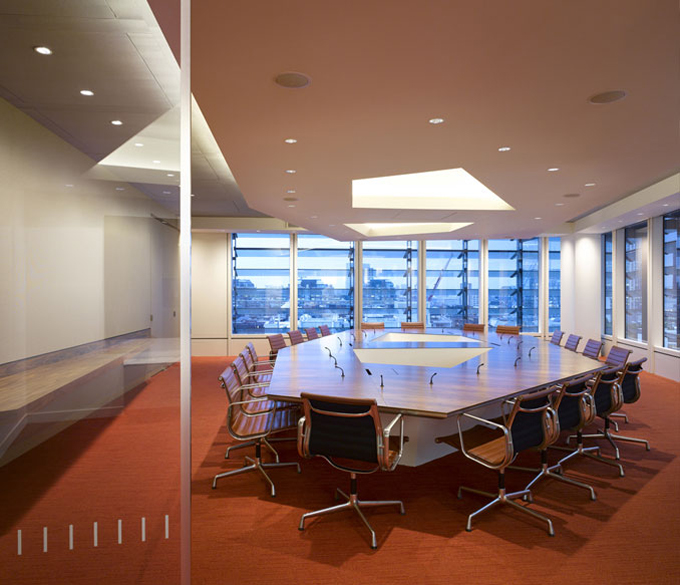 Photo of a conference room with big table