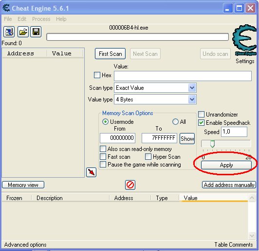 Cheat Engine 5.6.1