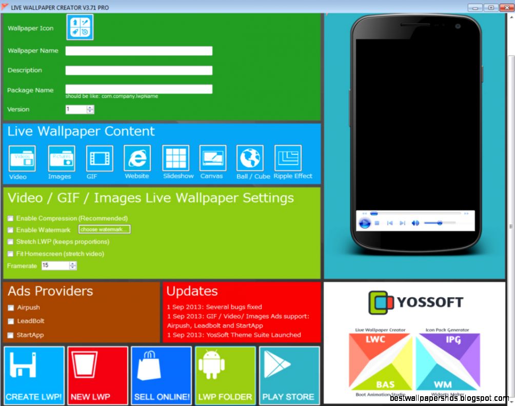Yossoft Live wallpaper creator 366 Free download Yossoft Live wallpaper creator 366 Free download